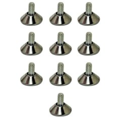 Sapata Niveladora 34mm Cromada Inox - Kit 10 peças