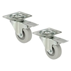 Kit Rodízio Industrial CI75 PU com Trava