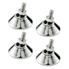 Sapata articulada cromada com rosca - Kit 4 Peças