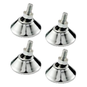 Sapata articulada cromada com rosca - Kit 4 Peças